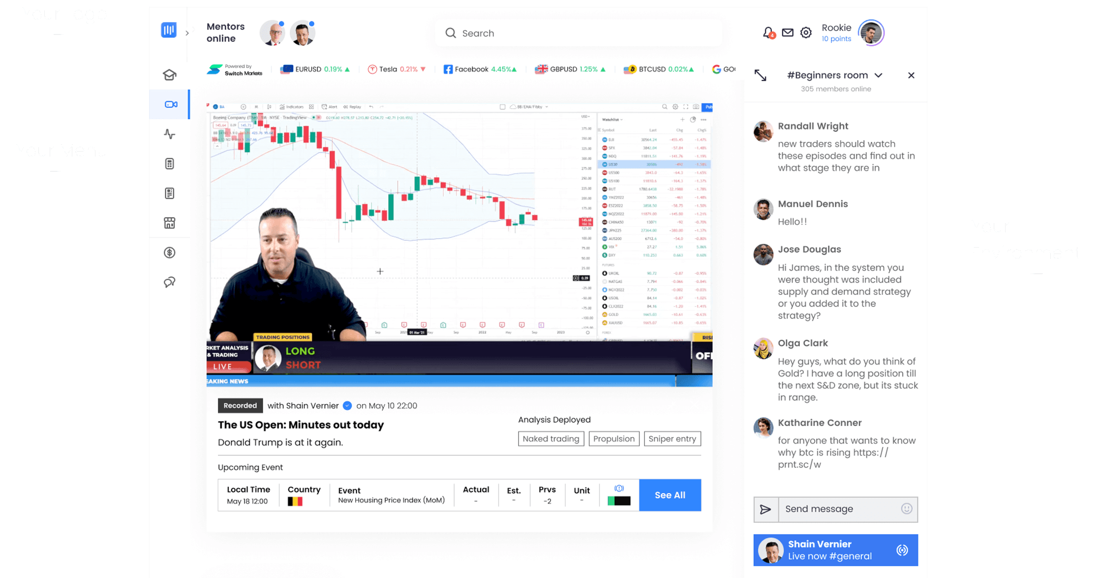 Customise the Trading Room