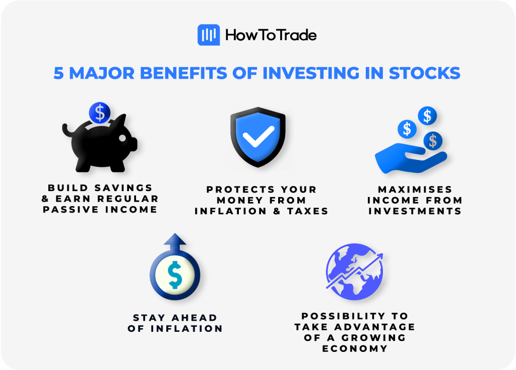 5 benefits of investing in stocks