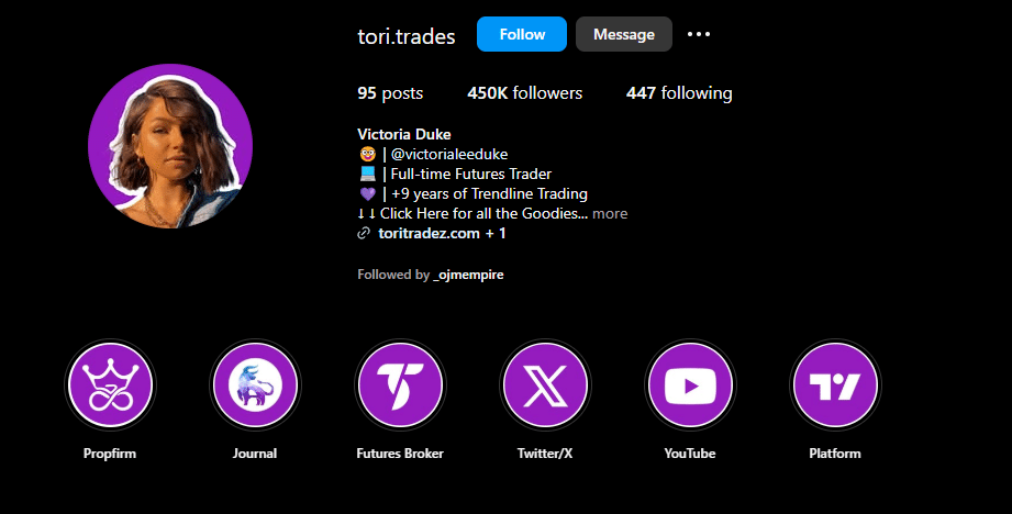 tori.trades instagram forex trader